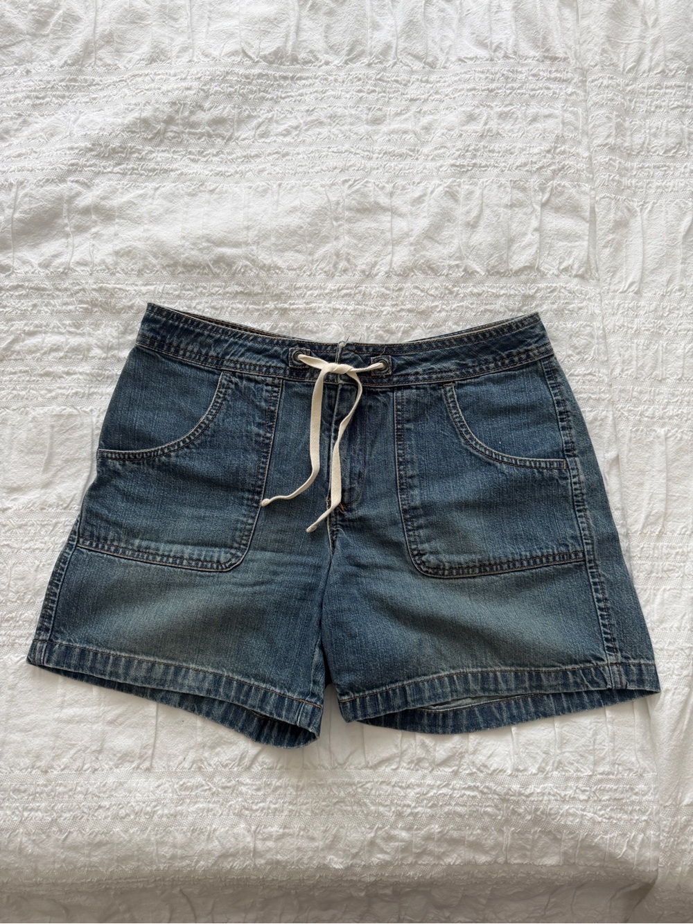 Old Navy Dark Blue Denim Drawstring Shorts